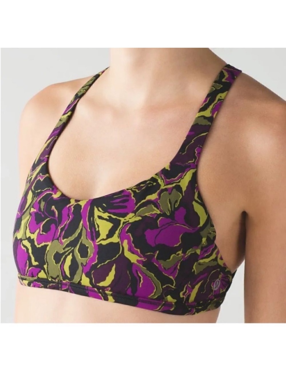 Lululemon Free To Be Zen Sports Bra - Purple/Olive Size 6